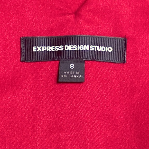 Express Studio Red Pencil w Leopard Lining Skirt Sz 8 - Picture 5 of 8